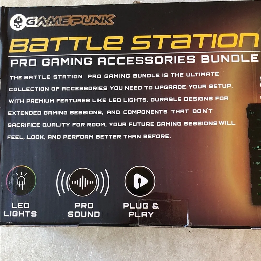 Game Punk 4In1 Pro Gaming Accessories Bundle Keyboard, Mouse, Headset, Mousepad